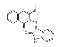 3-(3',4'-dihydro-2'-methylmercapto-4'-oxo quinazolin-3'-yl)iminoisatin结构式