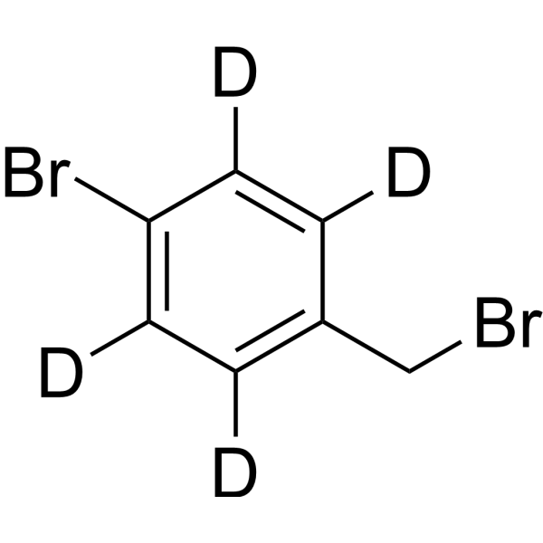 1-Bromo-4-(bromomethyl)benzene-d4结构式