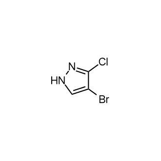 4-溴-3-氯-1H-吡唑结构式