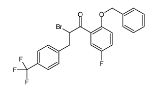 2-bromo-1-(5-fluoro-2-phenylmethoxyphenyl)-3-[4-(trifluoromethyl)phenyl]propan-1-one Structure