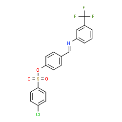 4-(([3-(TRIFLUOROMETHYL)PHENYL]IMINO)METHYL)PHENYL 4-CHLOROBENZENESULFONATE结构式