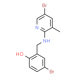 4-BROMO-2-([(5-BROMO-3-METHYL-2-PYRIDINYL)AMINO]METHYL)BENZENOL结构式
