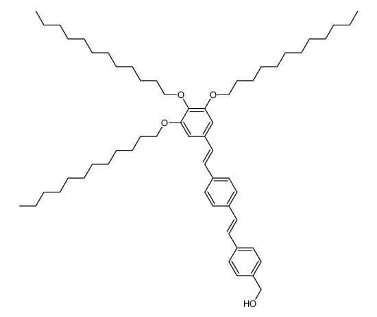 [4-((E)-2-{4-[(E)-2-(3,4,5-Tris-dodecyloxy-phenyl)-vinyl]-phenyl}-vinyl)-phenyl]-methanol Structure