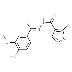 N'-[(1Z)-1-(4-hydroxy-3-methoxyphenyl)ethylidene]-2-methylfuran-3-carbohydrazide picture