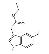 (5-fluoro-1H-indol-3-yl)acetic acid ethyl ester structure