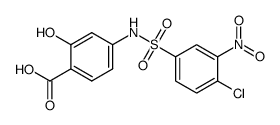 4-(4-chloro-3-nitro-benzenesulfonylamino)-2-hydroxy-benzoic acid structure