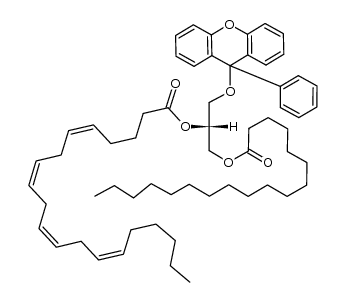 (R)-1-((9-phenyl-9H-xanthen-9-yl)oxy)-3-(stearoyloxy)propan-2-yl (5Z,8Z,11Z,14Z)-icosa-5,8,11,14-tetraenoate Structure