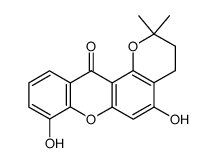 5,8-dihydroxy-2,2-dimethyl-3,4-dihydro-2H-pyrano[2,3-a]xanthen-12-one Structure