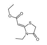 ethyl (3-ethyl-4-oxothiazolidin-2-ylidene)acetate结构式