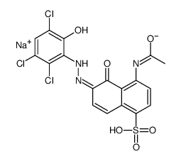 sodium 4-acetamido-5-hydroxy-6-[(2,3,5-trichloro-6-hydroxyphenyl)azo]naphthalene-1-sulphonate结构式