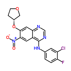 4-QuinazolinaMine, N-(3-chloro-4-fluorophenyl)-6-nitro-7-[[(3R)-tetrahydro-3-furanyl]oxy] picture