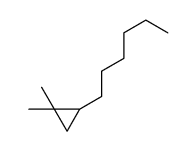 2-hexyl-1,1-dimethylcyclopropane Structure