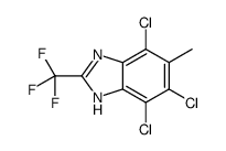 4,5,7-trichloro-6-methyl-2-(trifluoromethyl)-1H-benzimidazole Structure