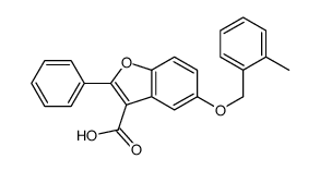 5-[(2-methylphenyl)methoxy]-2-phenyl-1-benzofuran-3-carboxylic acid Structure