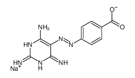 sodium,4-[(2,4,6-triaminopyrimidin-5-yl)diazenyl]benzoate Structure