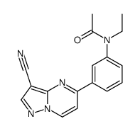 N-[3-(3-cyanopyrazolo[1,5-a]pyrimidin-5-yl)phenyl]-N-ethylacetamide结构式