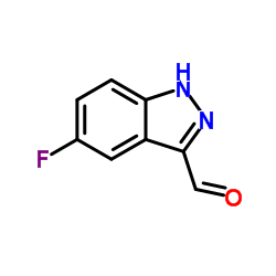 5-氟-1H-吲唑-3-甲醛结构式