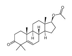 17β-acetoxy-4,4-dimethyl-androst-5-en-3-one Structure