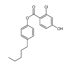 2-Chloro-4-hydroxybenzoic acid 4-pentylphenyl ester Structure