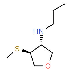 TRANS-TETRAHYDRO-4-(METHYLTHIO)-N-PROPYL-3-FURANAMINE structure