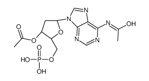 [(2R,3S,5R)-5-(6-acetamidopurin-9-yl)-2-(phosphonooxymethyl)oxolan-3-yl] acetate Structure