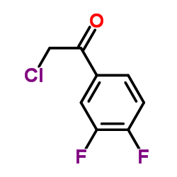 2-氯-1-(3,4-二氟苯基)乙酮结构式
