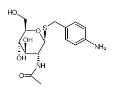 P-AMINOBENZYL-1-THIO-2-ACETAMIDO-2-DEOXY-B-D-GLUCO structure