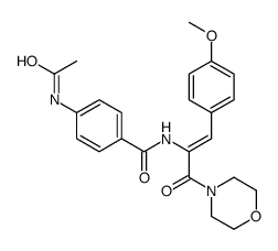 4-acetamido-N-[(E)-1-(4-methoxyphenyl)-3-morpholin-4-yl-3-oxoprop-1-en-2-yl]benzamide结构式