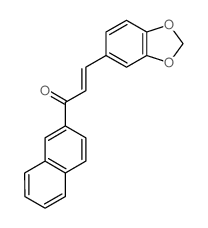 (E)-3-benzo[1,3]dioxol-5-yl-1-naphthalen-2-yl-prop-2-en-1-one结构式
