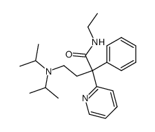 4-diisopropylamino-N-ethyl-2-phenyl-2-pyridin-2-yl-butyramide结构式