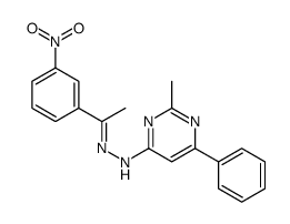 2-methyl-N-[(E)-1-(3-nitrophenyl)ethylideneamino]-6-phenylpyrimidin-4-amine结构式