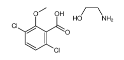 3,6-dichloro-o-anisic acid, compound with 2-aminoethanol (1:1)结构式