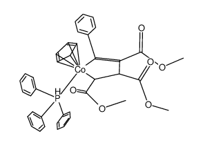 (η5-cyclopentadienyl)(triphenylphosphine)(2-phenyl-3,4,5-tricarbomethoxy-cobaltacyclopentene)结构式