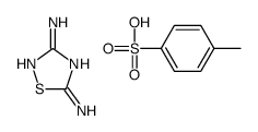 4-methylbenzenesulfonic acid,1,2,4-thiadiazole-3,5-diamine Structure