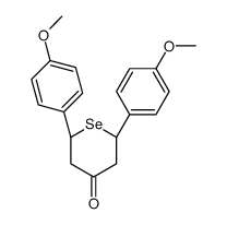 (2S,6R)-2,6-bis(4-methoxyphenyl)selenan-4-one结构式