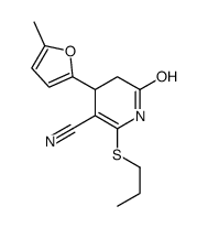 4-(5-methylfuran-2-yl)-2-oxo-6-propylsulfanyl-3,4-dihydro-1H-pyridine-5-carbonitrile结构式