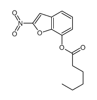 (2-nitro-1-benzofuran-7-yl) hexanoate结构式