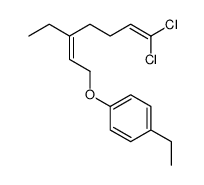 1-(7,7-dichloro-3-ethylhepta-2,6-dienoxy)-4-ethylbenzene Structure