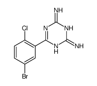 6-(5-bromo-2-chlorophenyl)-1,3,5-triazine-2,4-diamine结构式