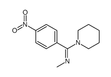 N-methyl-1-(4-nitrophenyl)-1-piperidin-1-ylmethanimine Structure
