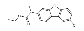 8-chloro-α-methyldibenzofuran-3-acetic acid ethyl ester Structure