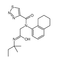 1,2,3-Thiadiazole-4-carboxamide,N-[2-[(1,1-dimethylpropyl)amino]-2-oxoethyl]-N-(5,6,7,8-tetrahydro-1-naphthalenyl)-(9CI) Structure