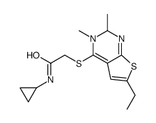 Acetamide, N-cyclopropyl-2-[(2-ethyl-5,6-dimethylthieno[2,3-d]pyrimidin-4-yl)thio]- (9CI) picture