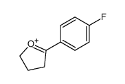 2-(4'-fluorophenyl)-1-oxonia-cyclopent-1-enyl cation Structure