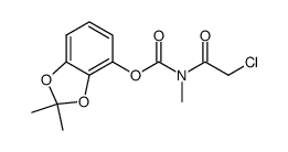 2,2-dimethyl-1,3-benzodioxol-4-yl-(chloroacetyl)-methylcarbamate结构式