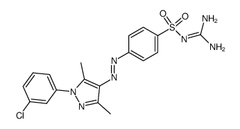 N-carbamimidoyl-4-[1-(3-chloro-phenyl)-3,5-dimethyl-1H-pyrazol-4-ylazo]-benzenesulfonamide结构式