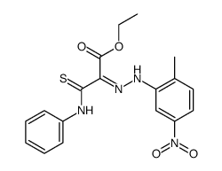 [(2-Methyl-5-nitro-phenyl)-hydrazono]-phenylthiocarbamoyl-acetic acid ethyl ester Structure
