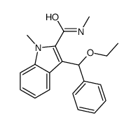 3-[ethoxy(phenyl)methyl]-N,1-dimethylindole-2-carboxamide结构式