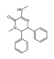 4-methyl-6-(methylamino)-2,3-diphenyl-2,3-dihydropyrazin-5-one结构式