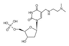 α-(2-dimethylamino-ethylamino)-[5']thymidylic acid结构式